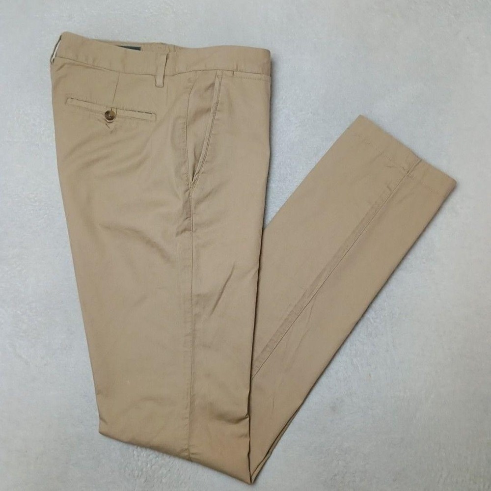 Bonobos Pants Men 32x36 Beige Chino Tailored Stretch Cotton Spandex Canvas